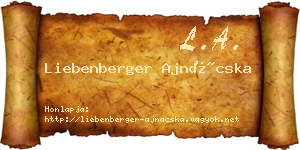 Liebenberger Ajnácska névjegykártya